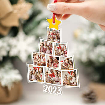 Personalized Family Photos Acrylic Ornament Custom Christmas Keepsake Ornament Christmas Gift Decor - NameNecklace