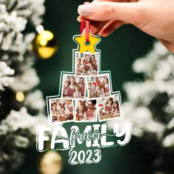 Custom Photos Acrylic Ornament Christmas Keepsake Ornament Christmas Gift Decor - NameNecklace