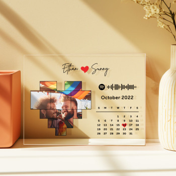 Custom LGBT Gift Custom Spotify Plaque Spotify Code Song Decor Photo Decor Gift For Couples