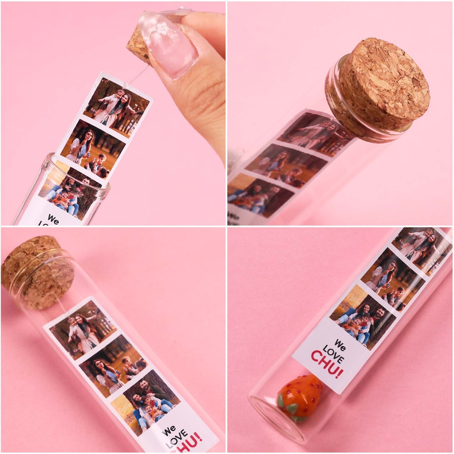 Custom Message in a Bottle Personalized Photo Keepsake in a Bottle Anniversary Gift for Him