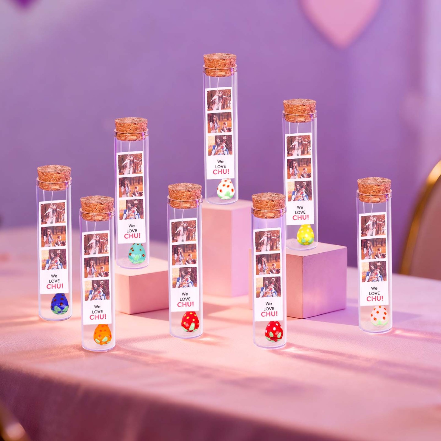 Custom Message in a Bottle Personalized Photo Keepsake in a Bottle Anniversary Gift for Him