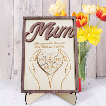 You Are the Piece That Holds Us Together Personalized Mum Puzzle Plaque Mum Puzzle Sign Mother's Day Gift - NameNecklace