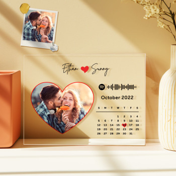 Custom Love Heart Spotify Plaque Spotify Code Song Decor Photo Decor Gift For Couples