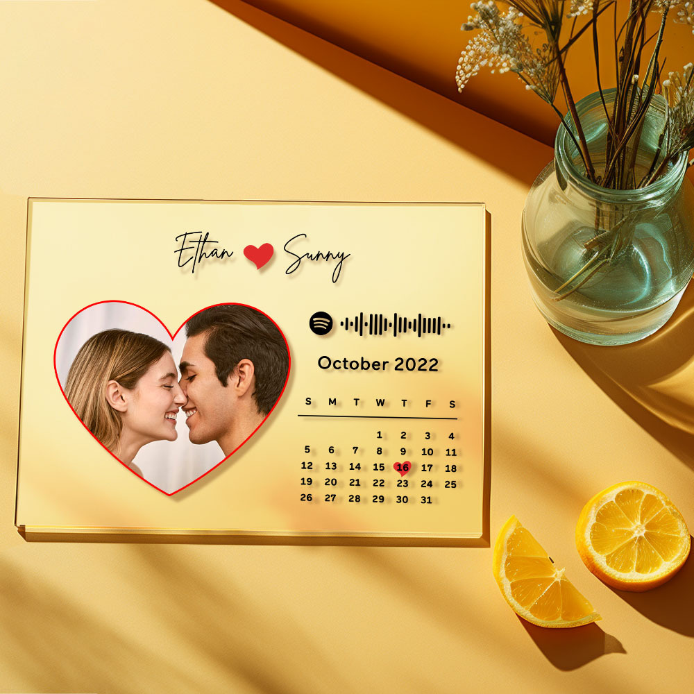 Custom Love Heart Spotify Plaque Spotify Code Song Decor Photo Decor Gift For Couples