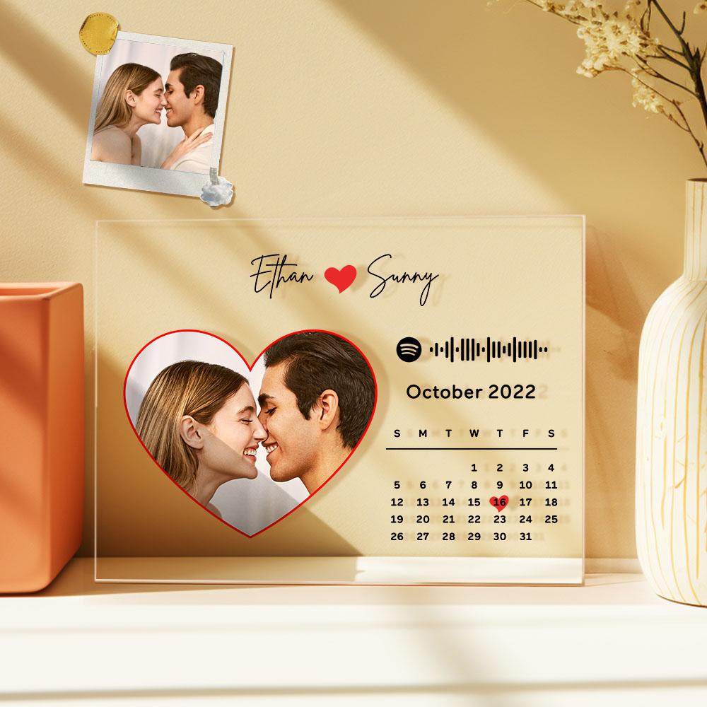 Custom Love Heart Spotify Plaque Spotify Code Song Decor Photo Decor Gift For Couples