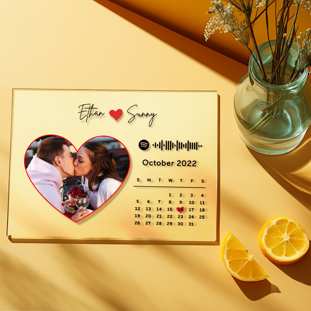 Custom Love Heart Spotify Plaque Spotify Code Song Decor Photo Decor Gift For Couples