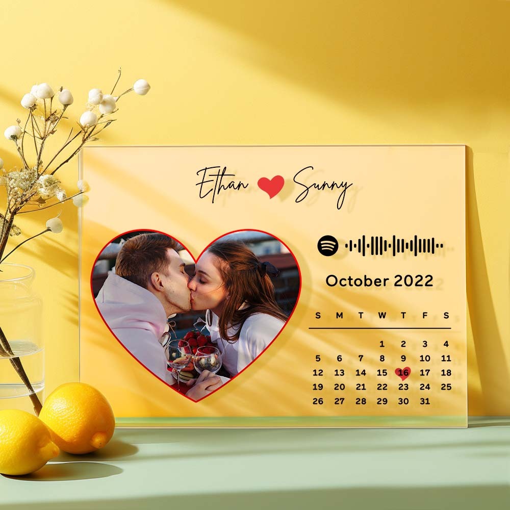 Custom Love Heart Spotify Plaque Spotify Code Song Decor Photo Decor Gift For Couples
