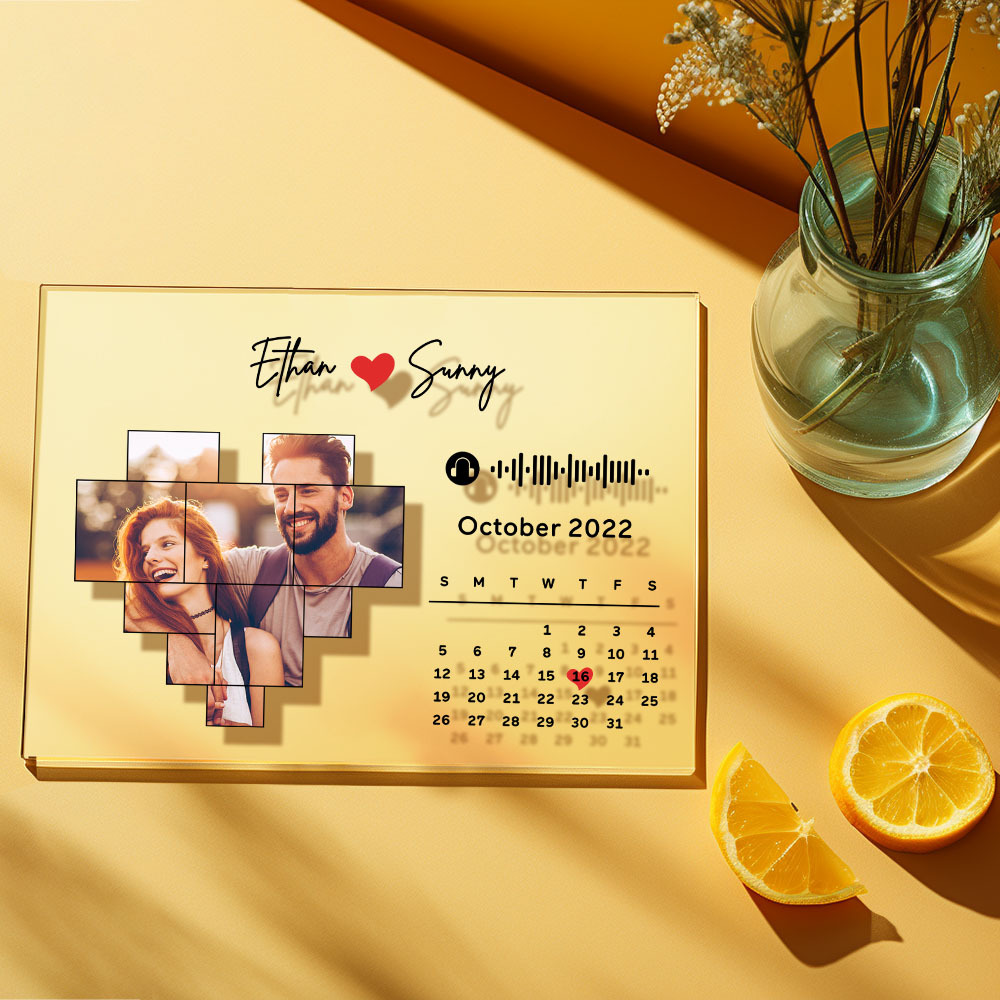Custom Heart Photo Spotify Plaque Spotify Code Song Decor Photo Decor Gift For Couples