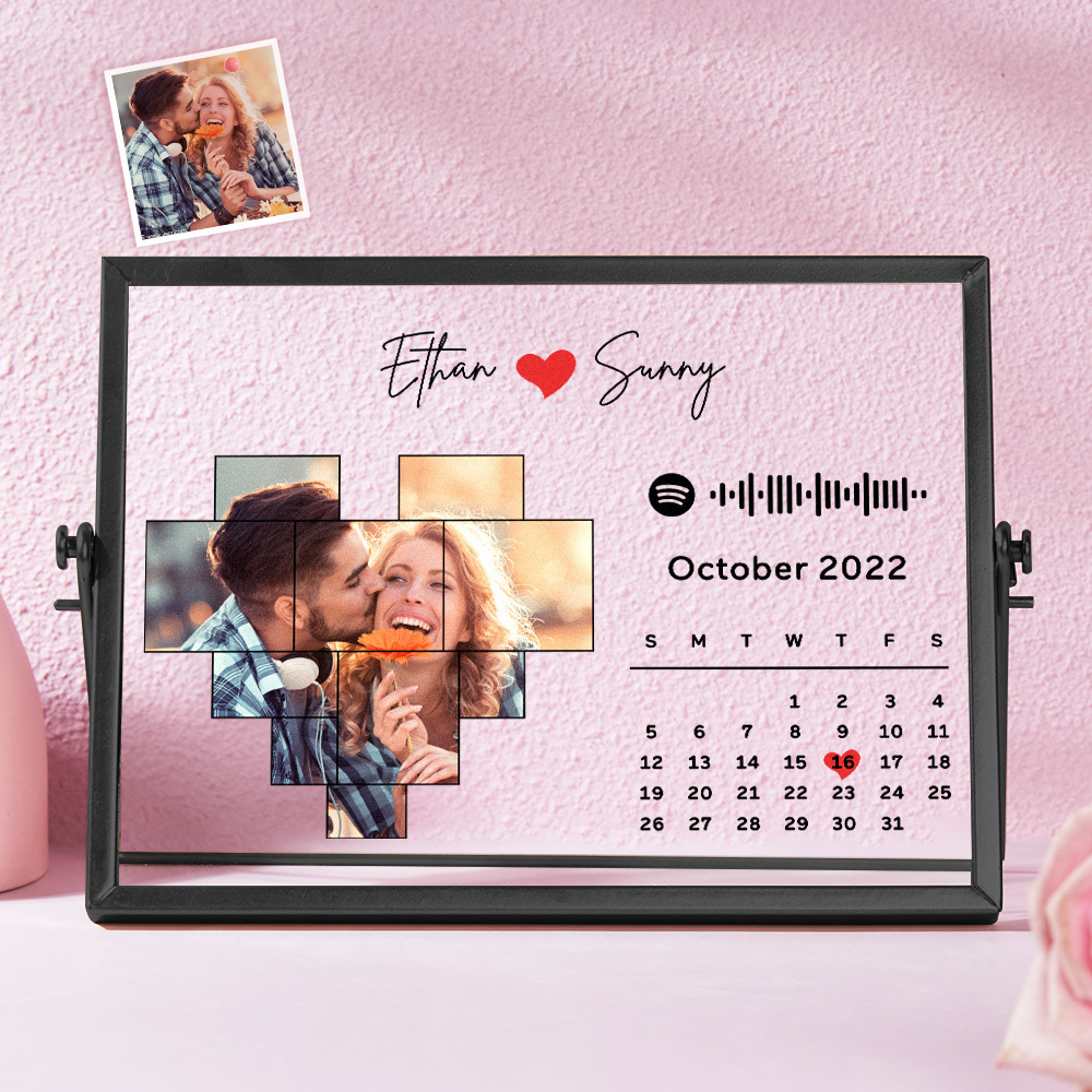 Personalized Metal Photo Frame Calendar Acrylic Ornament Custom Spotify Home Decor