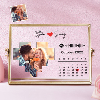 Personalized Metal Photo Frame Calendar Acrylic Ornament Custom Spotify Home Decor