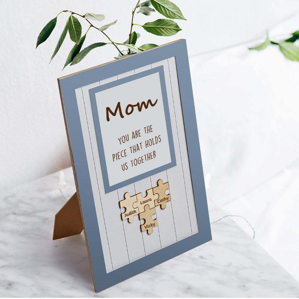 Mother's Day Puzzle Sign Gifts For Mom You Are The Piece That Holds Us Together 3-6 Puzzle Pieces