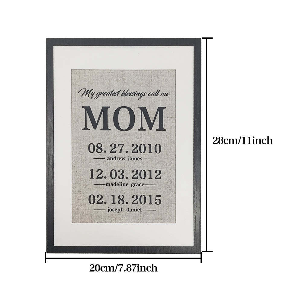 Personalized Mother Gift My Greatest Blessings Call Me Mom Name Sign Gift for Mother - NameNecklace