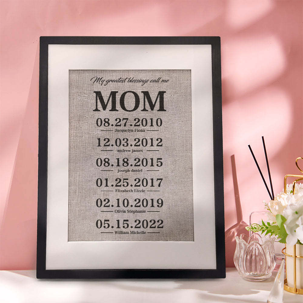 Personalized Mother Gift My Greatest Blessings Call Me Mom Name Sign Gift for Mother - NameNecklace