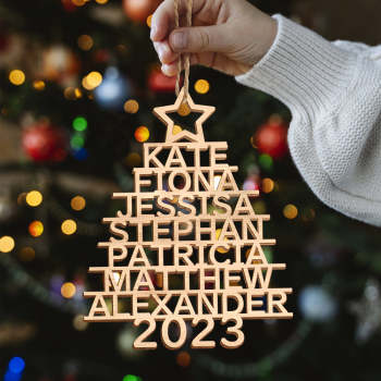 Personalized Family Name Christmas Ornament Christmas Tree Name Ornament Gifts - NameNecklace