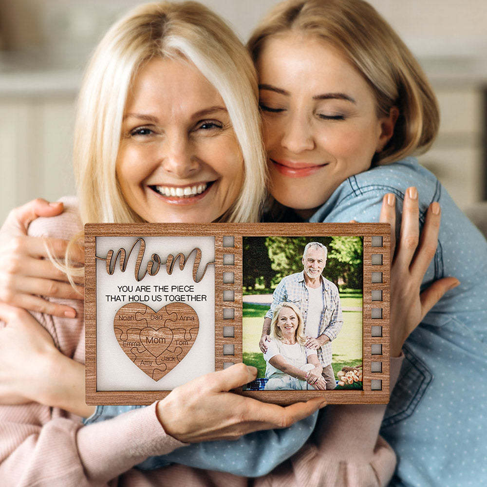 Personalized Puzzle Plaque You Are the Piece That Holds Us Together Signs Gifts for Mom or Grandma - NameNecklace