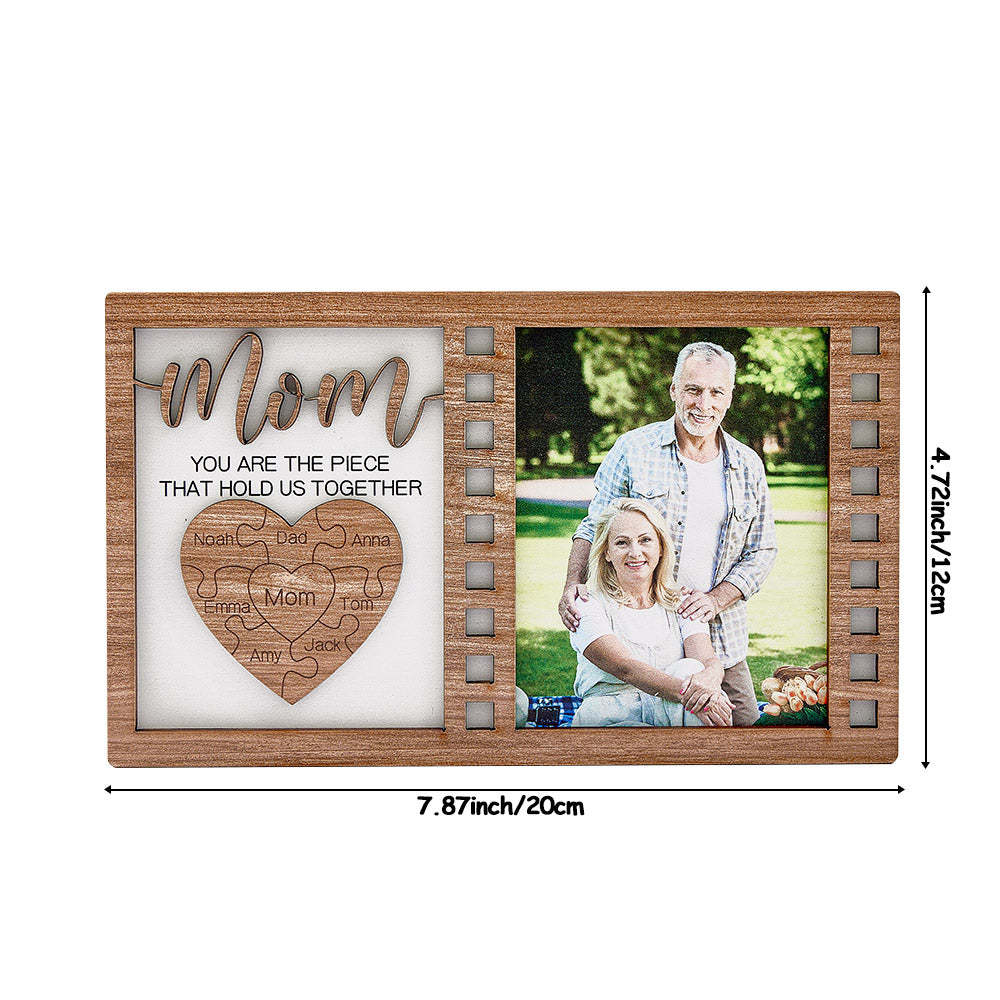 Personalized Puzzle Plaque You Are the Piece That Holds Us Together Signs Gifts for Mom or Grandma - NameNecklace