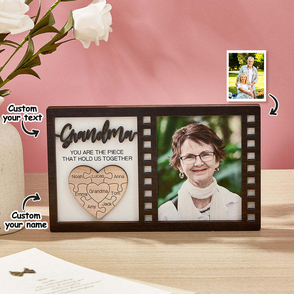 Personalized Puzzle Plaque You Are the Piece That Holds Us Together Signs Gifts for Mom or Grandma - NameNecklace