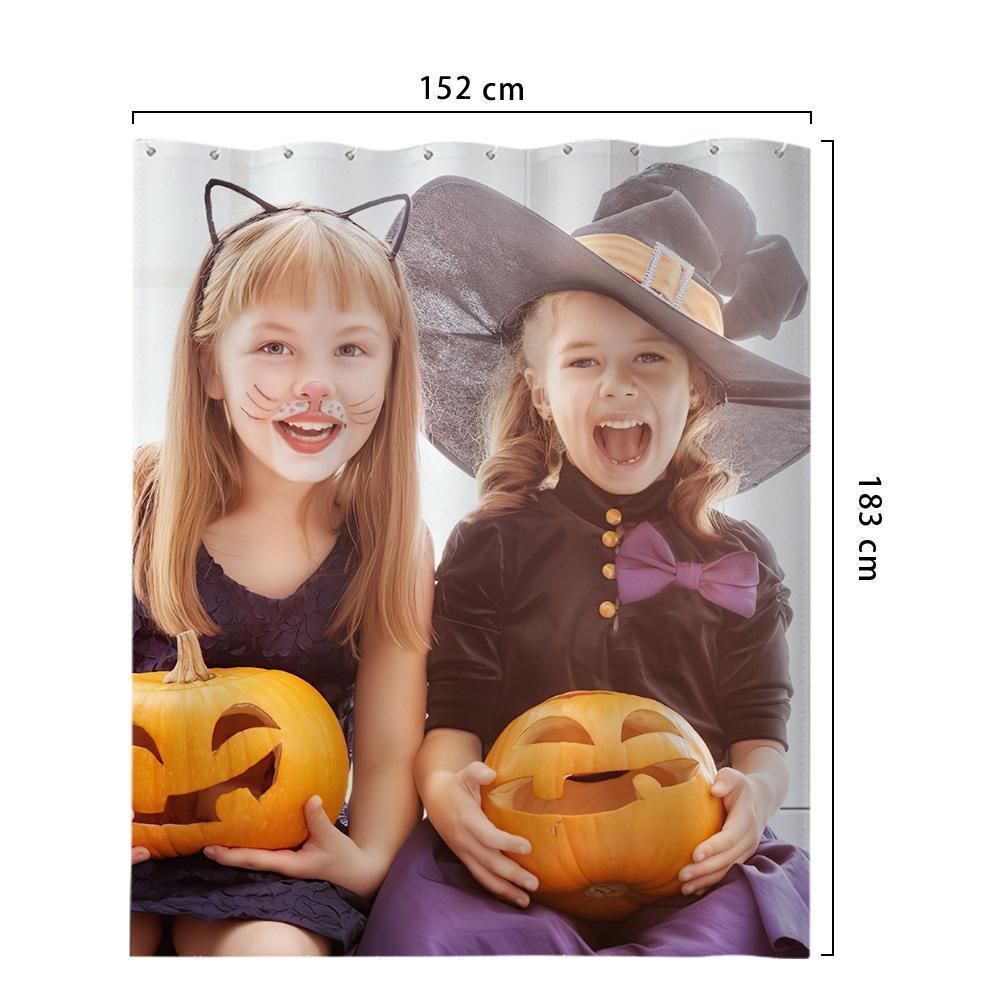 Custom Photo Shower Curtain Personalized Shower Curtains Halloween Gift - Giftlab