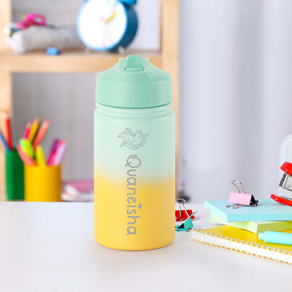 Personalized Name Water Bottles Custom Name Tumbler First Day at School Gifts for Boys Girls - NameNecklace