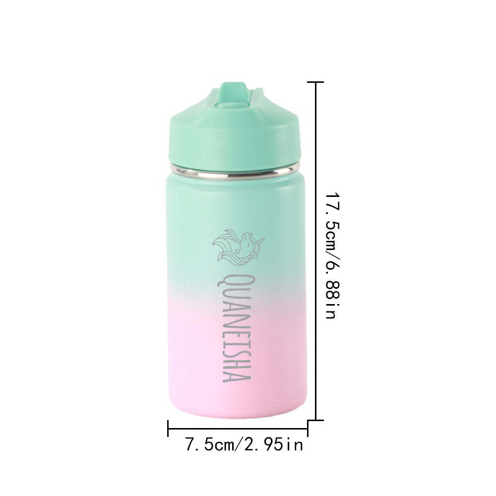 Personalized Name Water Bottles Custom Name Tumbler First Day at School Gifts for Boys Girls - NameNecklace