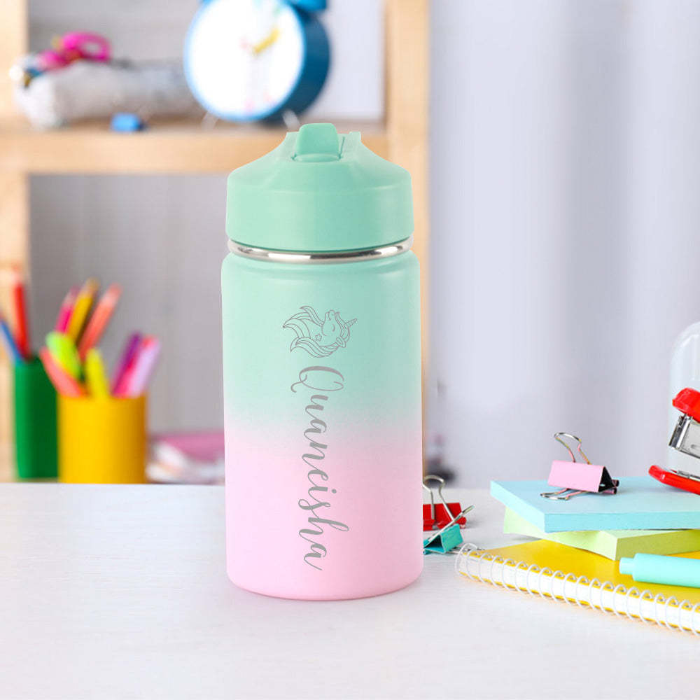 Personalized Name Water Bottles Custom Name Tumbler First Day at School Gifts for Boys Girls - NameNecklace