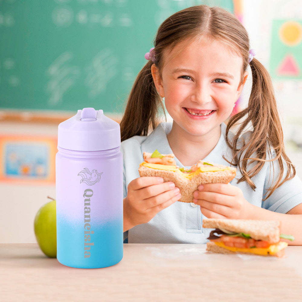 Personalized Name Water Bottles Custom Name Tumbler First Day at School Gifts for Boys Girls - NameNecklace