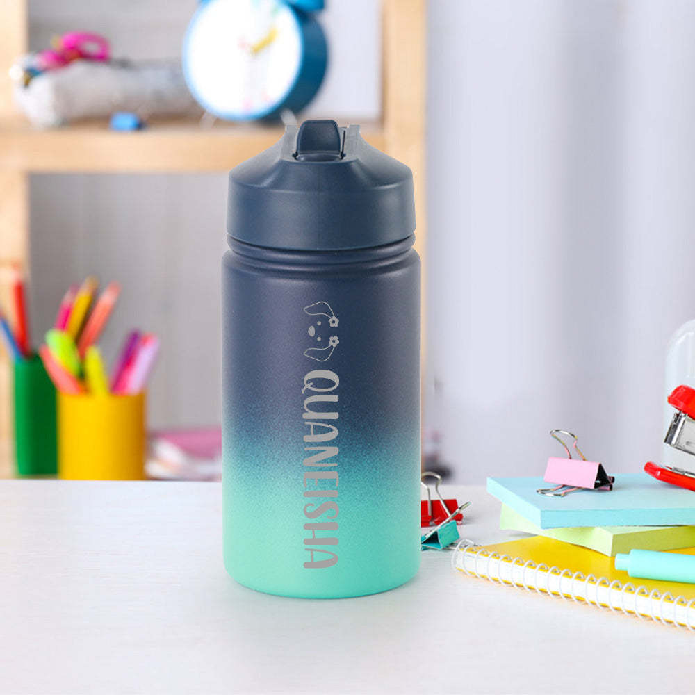 Personalized Name Water Bottles Custom Name Tumbler First Day at School Gifts for Boys Girls - NameNecklace