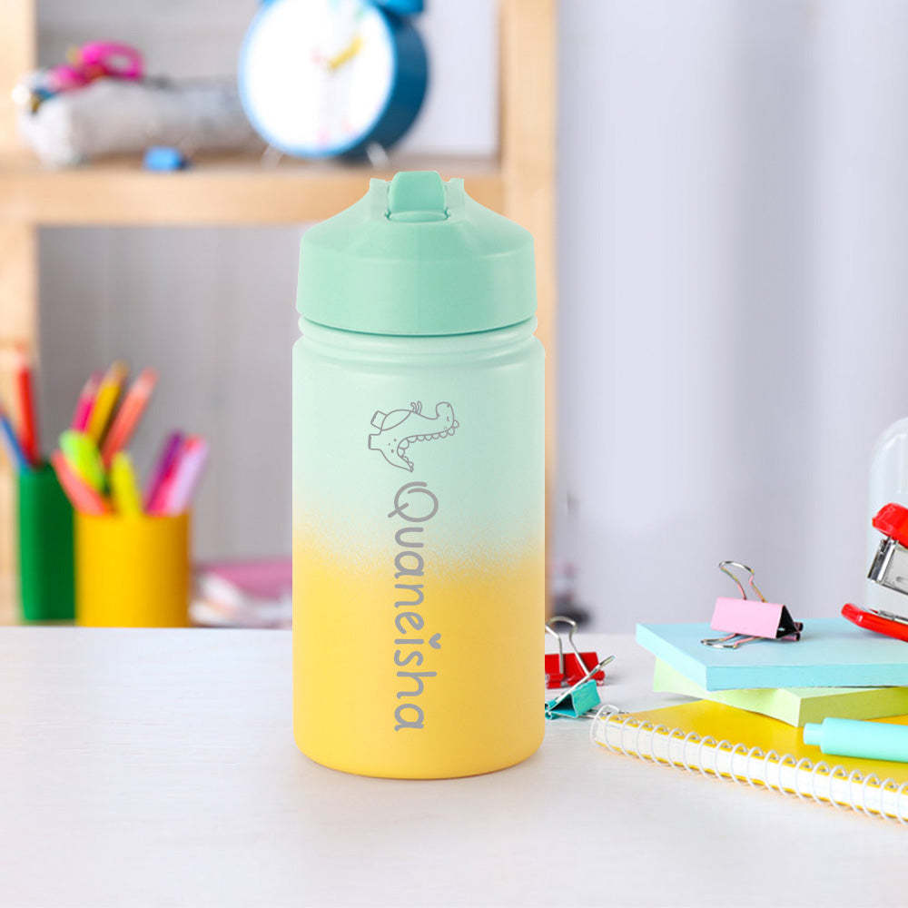 Personalized Name Water Bottles Custom Name Tumbler First Day at School Gifts for Boys Girls - NameNecklace