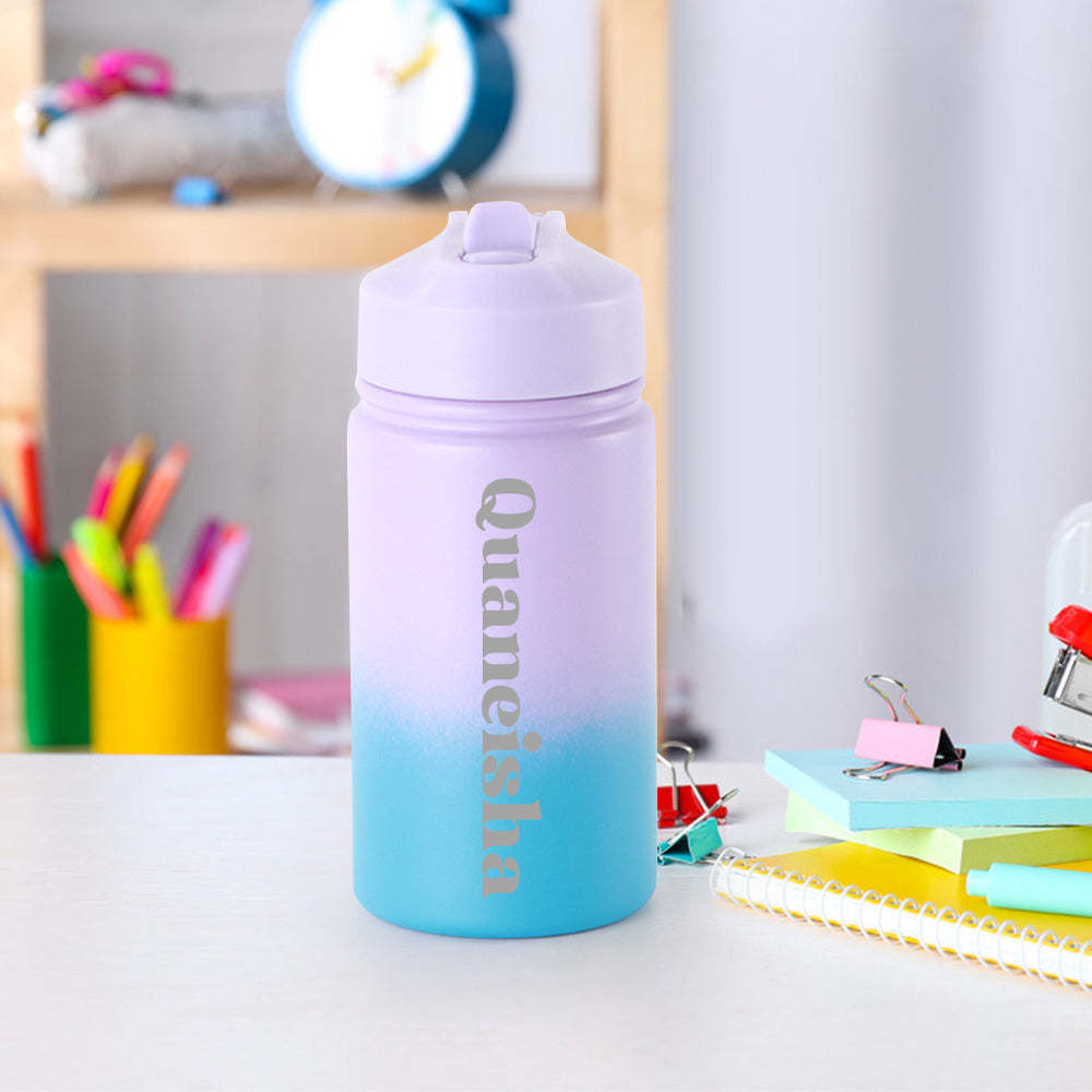Personalized Name Water Bottles Custom Name Tumbler First Day at School Gifts for Boys Girls - NameNecklace