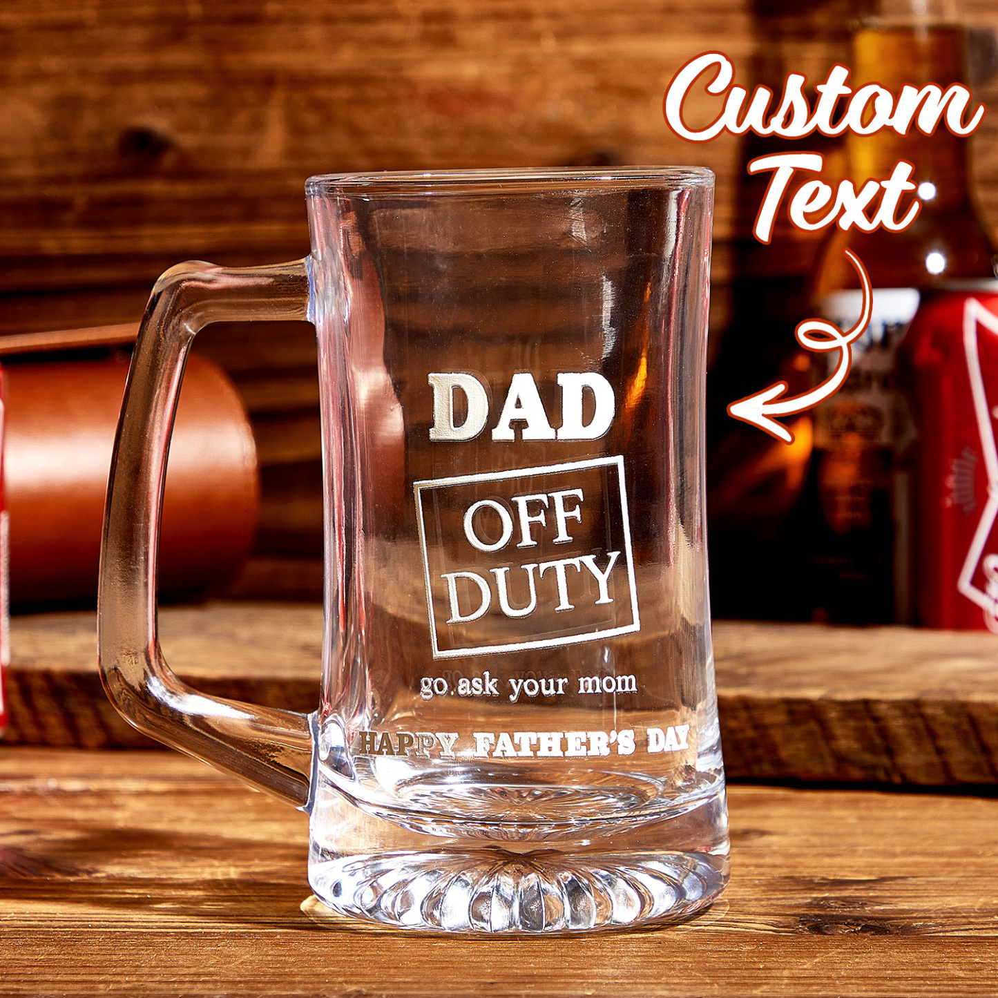 Engraved Personalized #1 Dad Beer Mug by Lifetime Creations: Large Dad Beer Stein, Custom Birthday Gift for Dad Fathers Day Gifts