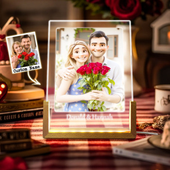Valentine's Day Gifts Personalized Cartoon Acrylic Photo Lamp Sweet Gift for Couples