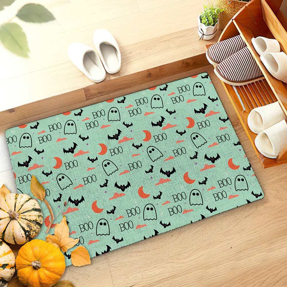 Halloween Door Mat Boo Ghost Floor Mat Welcome Mat Halloween Decor - Giftlab