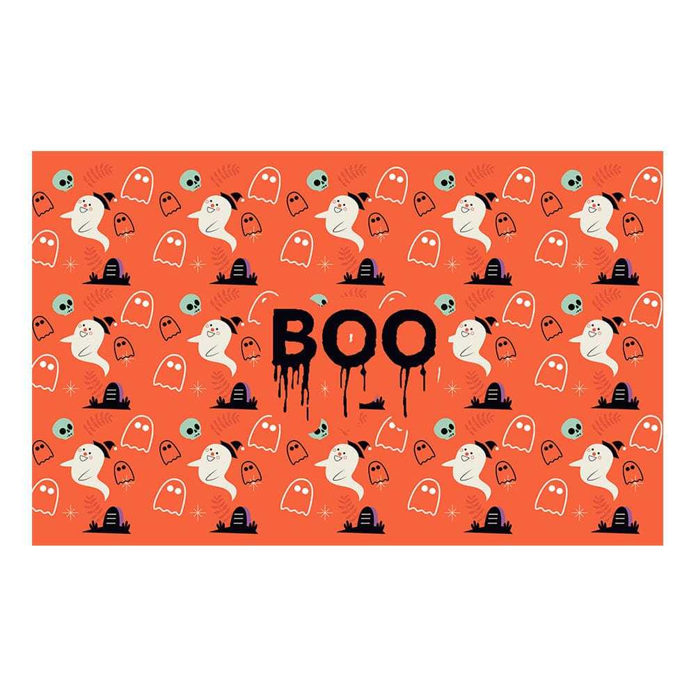 Halloween Door Mat Boo Print Front Floor Mat Boo Welcome Mat Halloween Decor - Giftlab