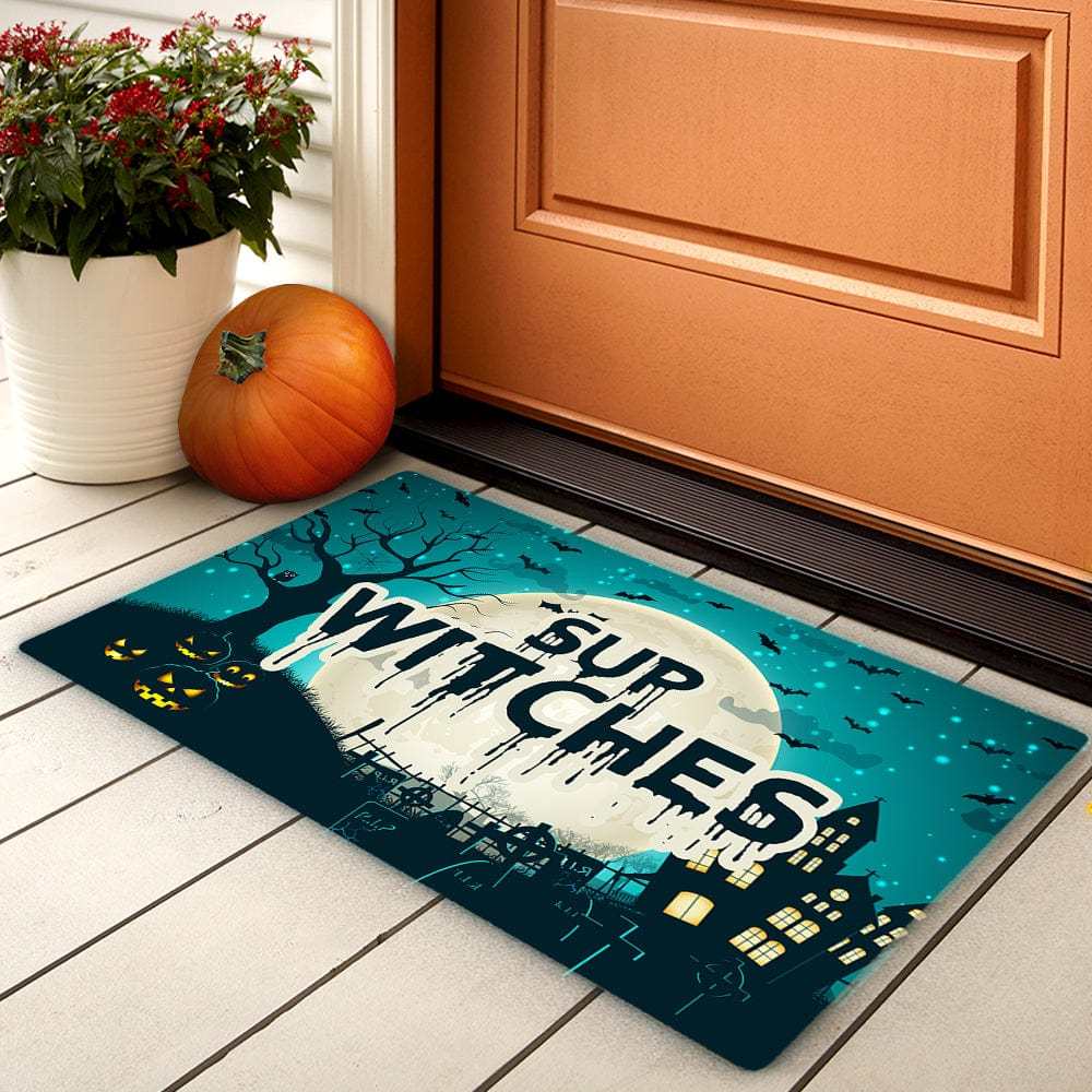 Halloween Door Mat Scary Atmosphere Floor Mat Welcome Mat Halloween Decor - Giftlab
