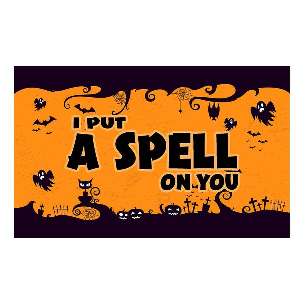 Halloween Door Mat I Put A Spell on You Floor Mat Witch Welcome Mat Halloween Decor - Giftlab