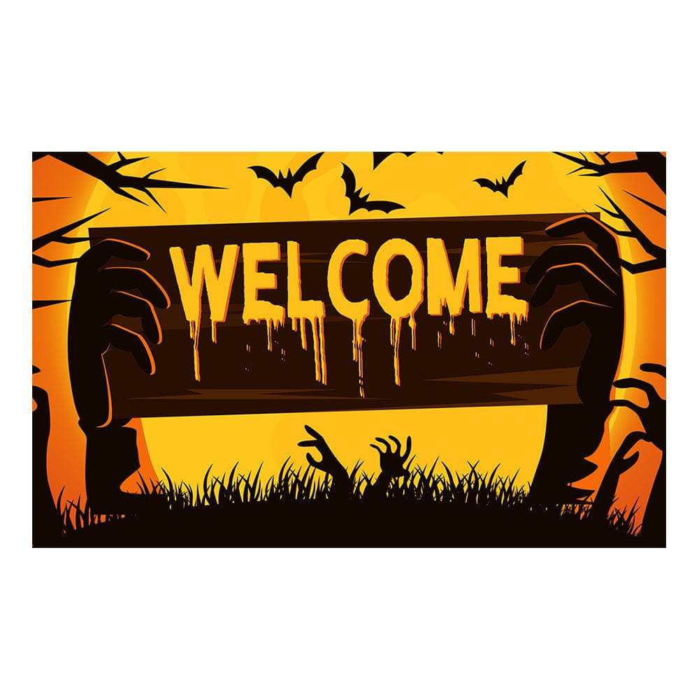Halloween Door Mat Pumpkin Welcome Mat Fall Floor Mat Halloween Home Decor - Giftlab