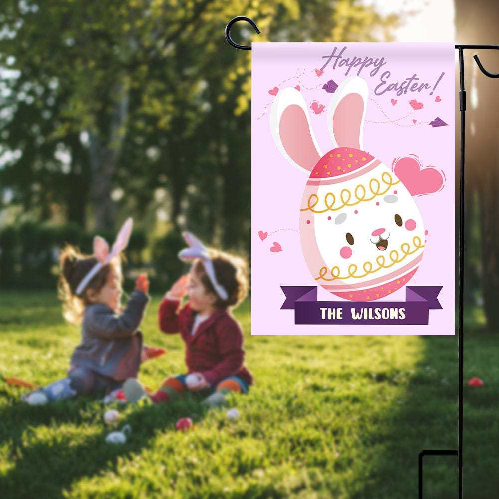 Easter Garden Flag Custom Garden Flag Family Name Garden Flag