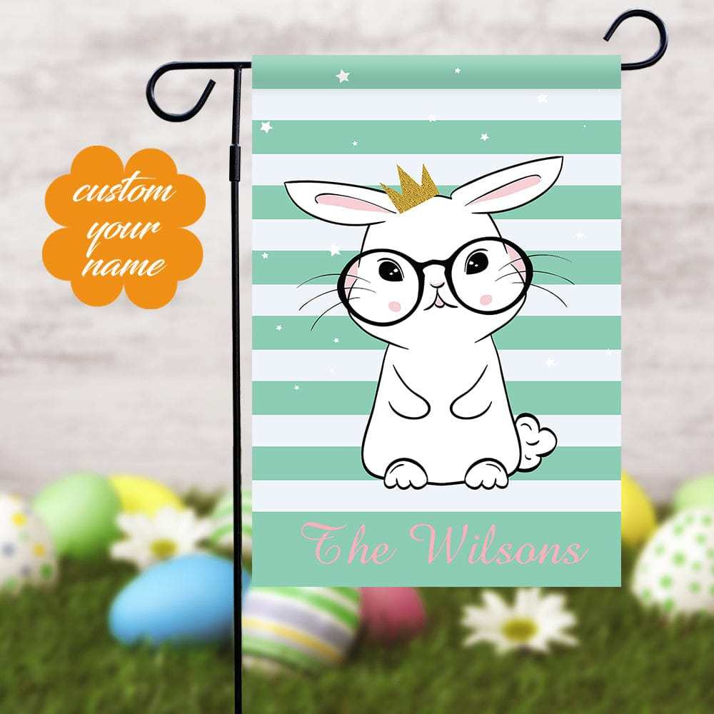 Easter Garden Flag Custom Home Flag Personalized Welcome Sign