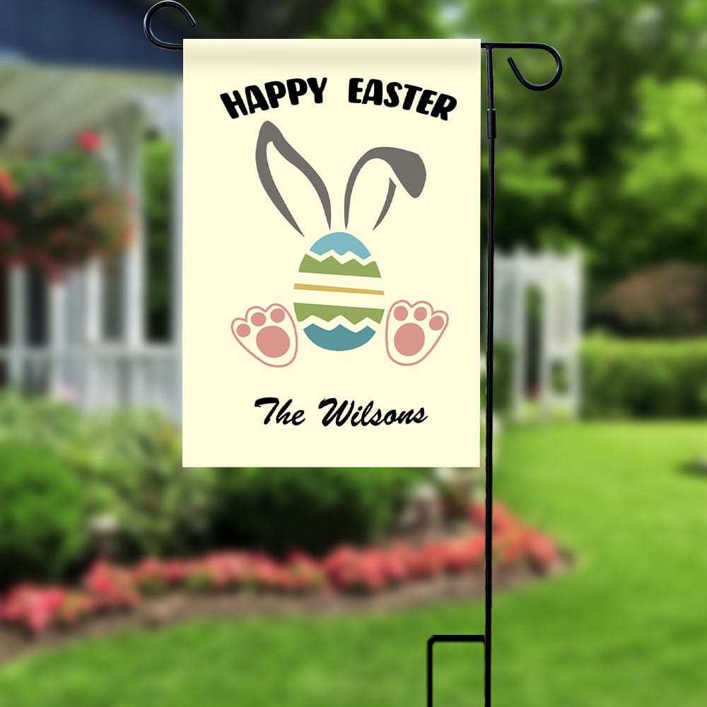 Personalized Easter Flag Custom Garden Flag Bunny Egg Flag