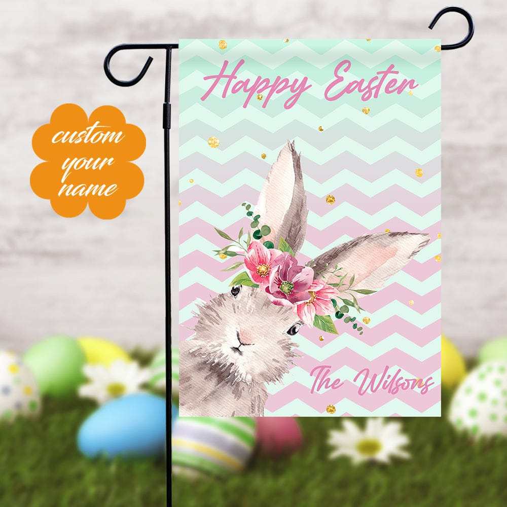 Personalized Easter Flag Custom Garden Happy Easter Yard Signs Outdoor Decor