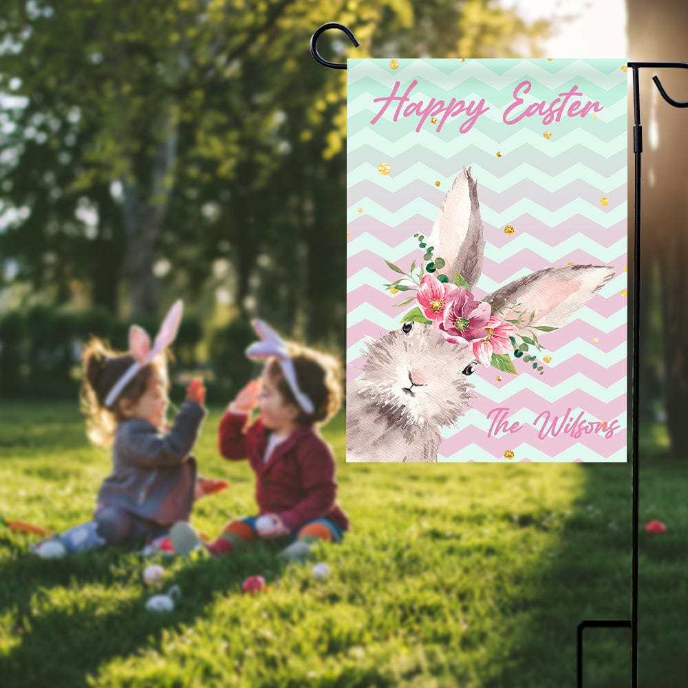 Personalized Easter Flag Custom Garden Happy Easter Yard Signs Outdoor Decor