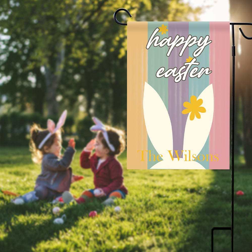 Easter Garden Flag Custom Home Flag Personalized Yard Decor