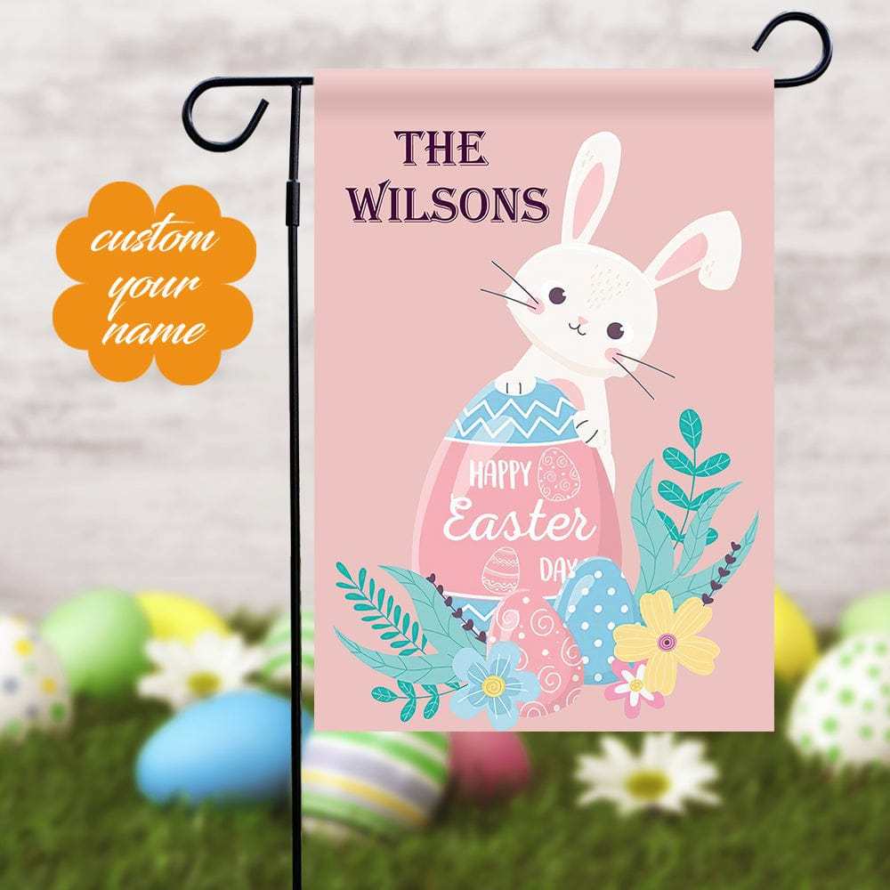 Custom Easter Garden Flag Personalized Lawn Decor Home Flag