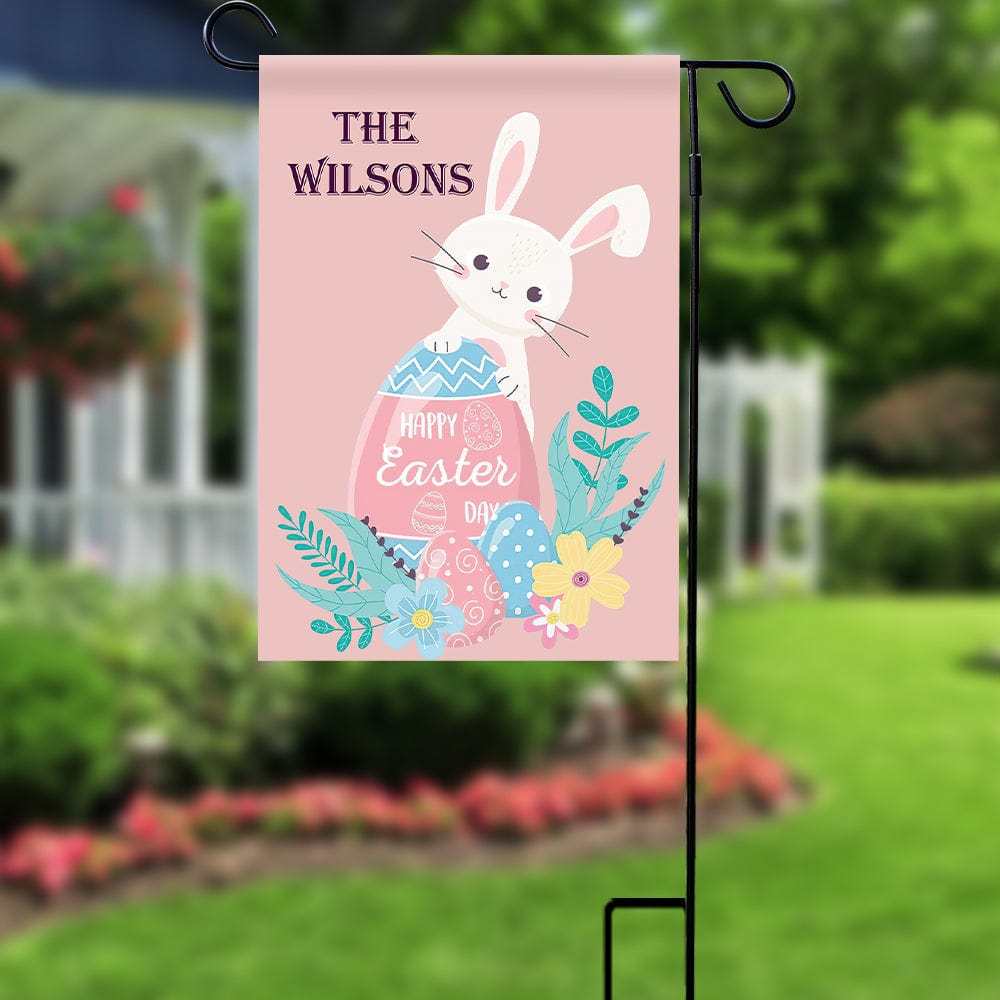 Custom Easter Garden Flag Personalized Lawn Decor Home Flag
