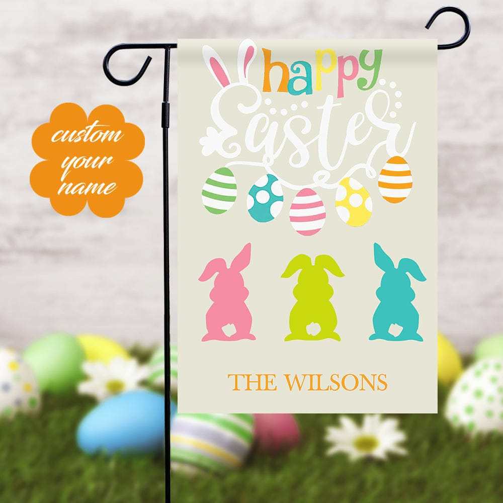 Custom Garden Flag Easter Yard Outdoor Decoration Personalized Spring Garden Flag