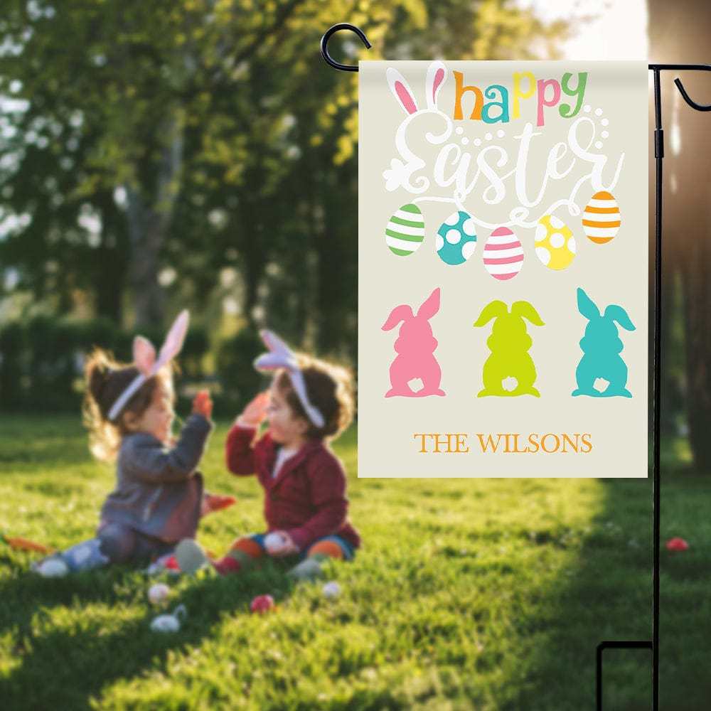 Custom Garden Flag Easter Yard Outdoor Decoration Personalized Spring Garden Flag