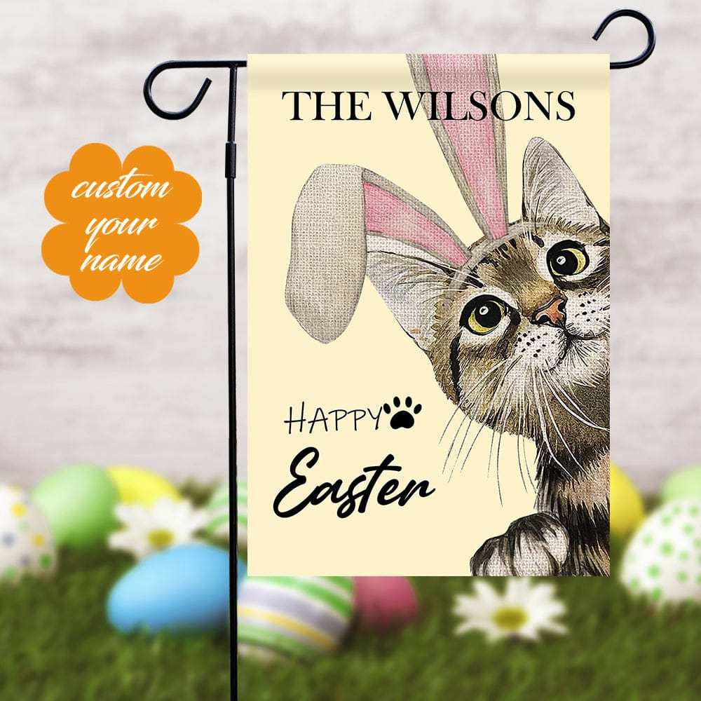 Easter Garden Flag Custom Home Outdoor Garden Flag House Banner