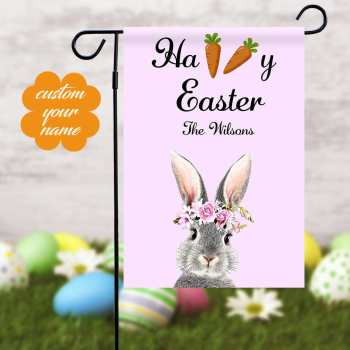 Custom Garden Flag Easter Decor Personalized Welcome Flag