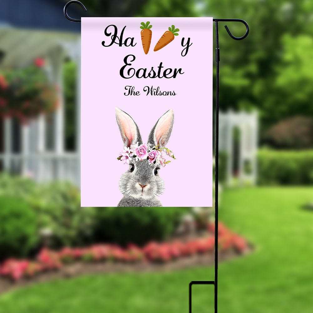 Custom Garden Flag Easter Decor Personalized Welcome Flag