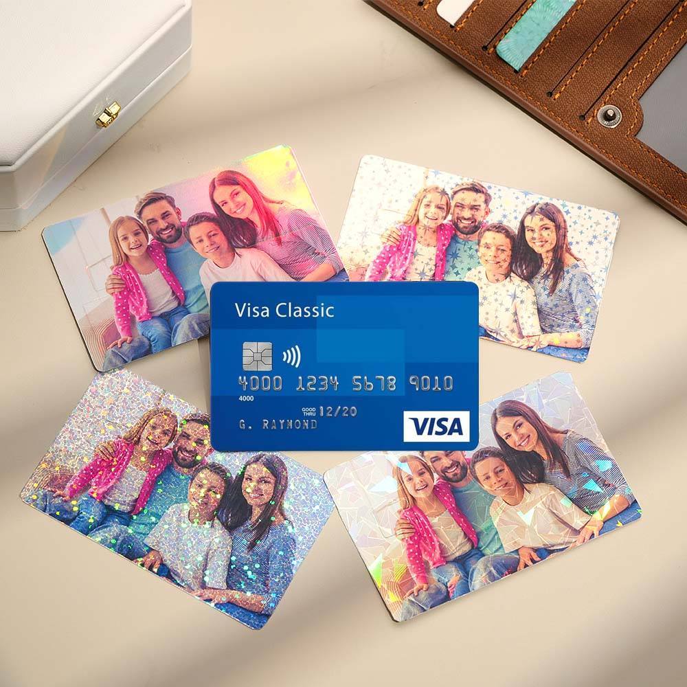 Custom Card Cover Your Photo Sticker Waterproof Card Cover Personalized Card Skin Set